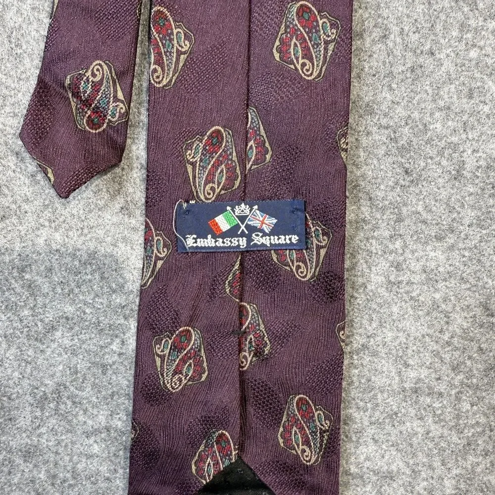 Embassy‎ Square Mens Dress Tie Italian Silk